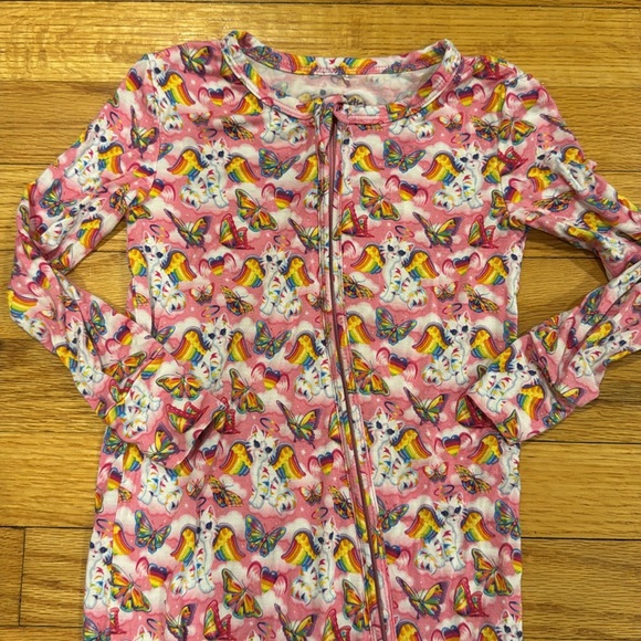 Lisa Frank Posh Peanut Pink Convertible Footie Pajamas - Angel Kitty 3T - Picture 2 of 9